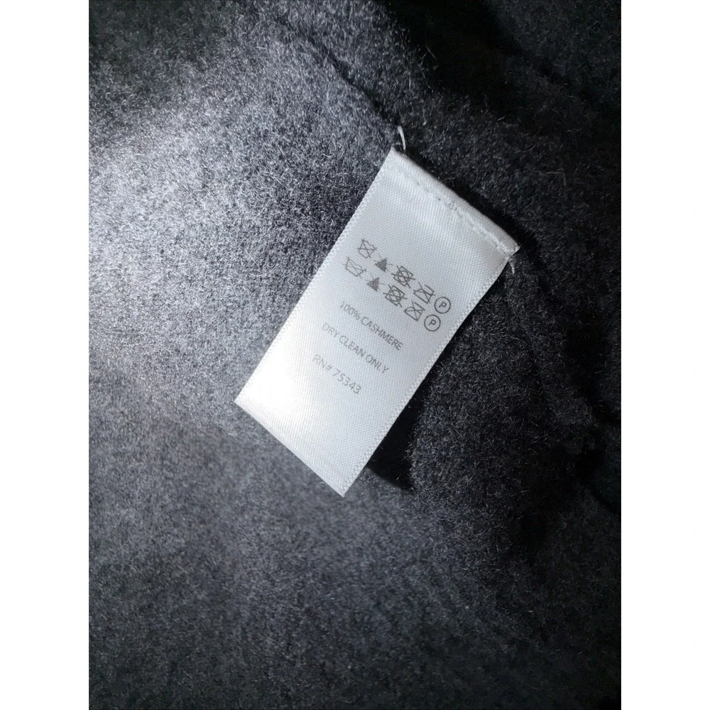 Nicole Miller 100% Cashmere Dark Gray Open Front Cardigan Women's Size M